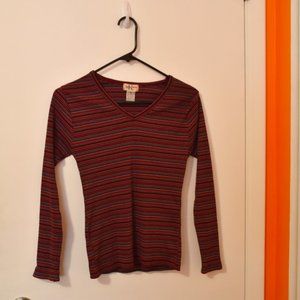 Medium MK Knits red, gray and black sweater